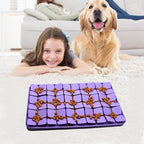 Silicone Snuffle Mat for Small Medium Dogs,Slow Feeder Lick Mat for Pet Slow Down Eating,Encourages Natural Foraging Skill,Interactive Feed Game Toy Lick Mat Bowl for All Breed Dog