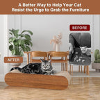 Cat Scratcher, Cardboard Lounge Bed, Bone Shape Design, Recyclable Corrugated Scratching Pad, Stable and Durable, Furniture Protector, Reversible, Brown
