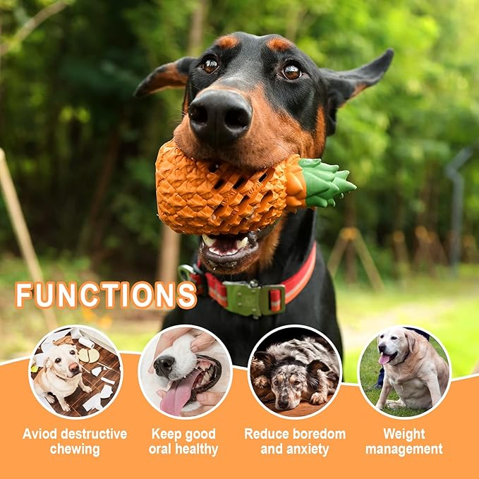 Pineapple Dog Chew Toys - Indestructible Toys for Medium Aggressive Chewers