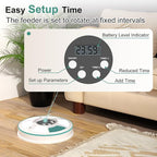 Automatic Cat Feeder, 6 Meal Timed Pet Dispenser Easily Programmable &Easy to Clean, Auto Feeder for Cats/Small Dogs (Green)