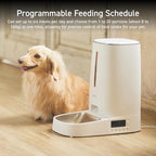 ELECOM Automatic Pet Feeder for Cats and Dogs, 4L Capacity, Programmable Timer, Portion Control, Voice Recording, Auto Cat Feeder w/Freshness Preserve, Up to 6 Meals Per Day (Single Tray)