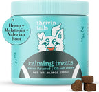 Bacon-Flavored Calming Chews for Dogs: Hemp and Melatonin Dog Anxiety Relief Treats, CBD-Infused Calming Chews and Treats for Dogs, Perfect Sleep Aid, 120 Count