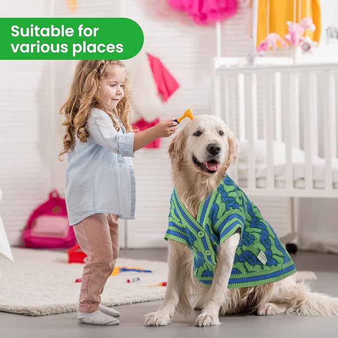 Pet Sweaters for Dogs Boys and Girls, Dynamic Letter Patterned Dog Sweater,Dog Cardigan,Pet Clothes,Pet Knitted Clothing,Fit for Different Seasons and Kinds of Dogs (Green XS)