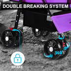 3 in 1 Pet Dog Stroller for Small Medium Dogs 10-50 lbs, Foldable Cat-Strollers for 2-Cats with Removable Carrier, Pet-Strollers for Cats with Storage Bag, Small Puppy-Stroller, Dog-Cart (Pink)