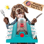 KADTC Paw-Activated Rolling Puzzle Game Toy Level 2 in 1 Treat Toys Capacity 16.4oz Slow Feeder Adjustable Interactive Food Dispenser for Medium/Large Dogs Brain Mental Stimulation and Healthy Eating