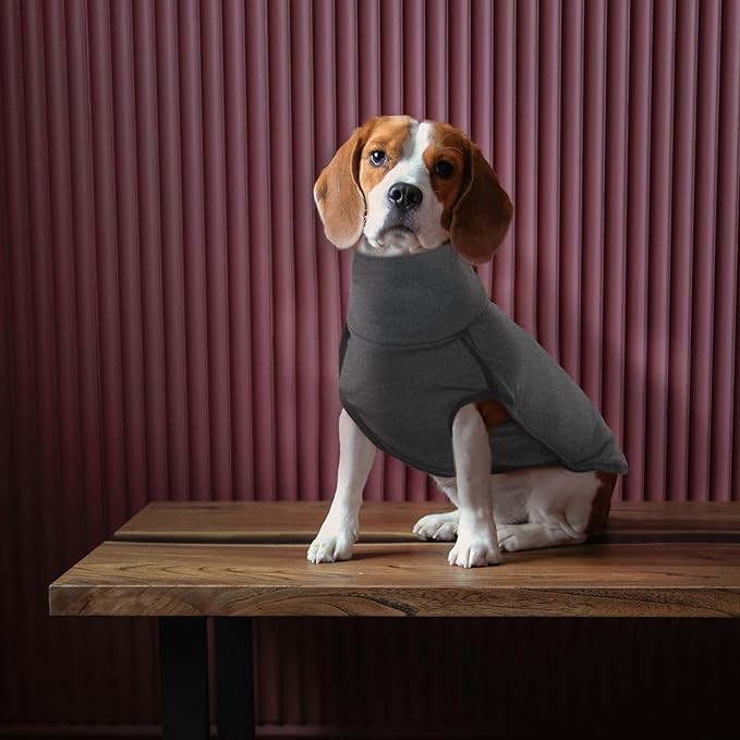 ROZKITCH Dog Winter Coat Soft Pullover Pajamas, Pet Windproof Warm Cold Weather Jacket Vest Cozy Onesie Jumpsuit Apparel Outfit Clothes for Small, Medium, Large Dogs Walking Hiking Travel Sleep Black