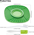 Lick Mat for Small Dogs and Cats with Suction Cups, Silicone Slow Feeder Lick Pad with Collapsible Bowl for Anxiety Relief, Pet Puzzle Treat Mat for Bathing Grooming Trimming (Green)