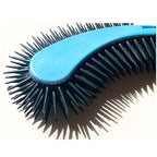 (Blue) Cat Brush is Designed for Comfort, Created for Results. This innovative grooming brush features multi contoured shapes that gently adapt to your cats body for a stress free grooming.