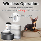 Smart Cat Water Fountain, Filterless 101.5oz/3L Plus Automatic Pet Water Fountain, Wireless Water Dispenser for Cats Inside with Anti-Accidental Touch Mode, Silent Water Pumps and Rechargeable