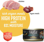 Tiki Cat After Dark, Chicken, High-Protein and 100% Non-GMO Ingredients, Wet Cat Food for Adult Cats, 2.8 oz. Cans (Pack of 12)