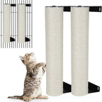 LifeIdeas Cat Scratching Post, 2PCS Cage Wall Mounted Cat Scratching Post 15.7 x 3.1 inches Sisal Rope Cat Scratcher Posts Kitten Wall Shelves Climbing Furniture Cat Furniture Protector