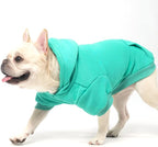KOOLTAIL Basic Dog Hoodie - Soft & Warm Dog Hoodie Sweater with Leash Hole and Pocket, Dog Winter Coat, Cold Weather Clothes Sweatshirt for Small Medium Large Dogs Puppy Cat Boys Girls Lake Blue M