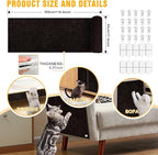 Cat Scratch Mat,118.5"x17.4" Trimmable Self-Adhesive Cat Scratch Furniture Protector, Sticky Cat Scratcher Wall Mat, Covering Cats Tower, Couch Protector from Cats Claws (Brown)
