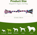 SHARLOVY Puppy Rope Toy, Dog Rope Toy for Small Dogs, Puppy Teething Toys, Cotton Interactive Tug of War Dog Toy for Puppies Boredom, Dog Chew Toys for Aggressive Chewers Small Breed