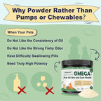 ZEBORA Omega 3 Fish Oil for Dogs, Wild Caught Dog Fish Oil, EPA & DHA, Krill Oil, Kelp, Skin and Coat Supplement, Anti Itch & Shedding, Support Dry Skin, Joint Health, Dog Allergy Relief