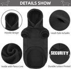 BINGPET Security Dog Hoodies Dachshund Sweater Cold Weather Dog Coats Soft Brushed Fleece Pet Clothes Hooded Sweatshirt for Dog Cat