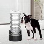 RIZZARI Dog Water Dispenser Bowl: 8L Large Black Stainless Steel Automatic Pet Dispenser with Triple Filter and Specialized Brush - for Senior Dogs with Joint Problems in Garage Garden