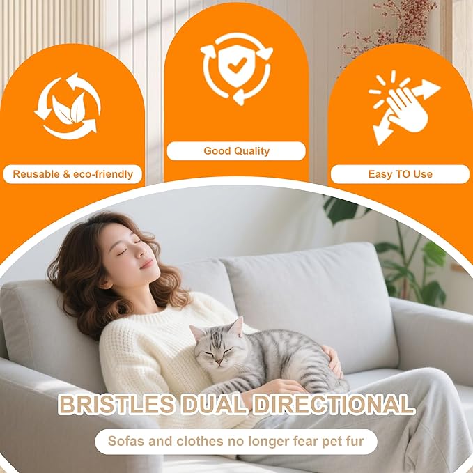 3PCS Pet Hair Removal Glove for Cats, Upgraded Five-Finger Electrostatic Pet Hair Remover Glove, Reusable Magic Brush Pet Hair Removal Tool for Laundry, Couch, Carpet & Car Seat