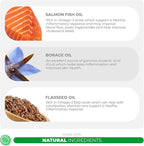 Omega 3 Fish Oil for Dogs - 120 Chewable Tablets - with Omega 3, 6, and 9, Vitamin E for Dog Shedding, Itchy, Dry Skin, Joint & Heart Support