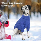 Queenmore Medium Dog Sweater,Dog Sweater for Medium Dogs Boys Girls,Christmas Sweaters for Dogs,DogSweater Knitwear Outfit,Thick Warm Pet Clothes for French Bulldog,Boston Terrier(Royal Blue,M)