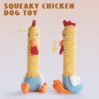 Nocciola 3 in 1 Rip and Reveal Chicken Dog Toy, Suprise Toys Inside- Durable Stuffed Squeaky Crinkle Chew Animal Toy for Medium Large Breed, Funny Cute Teething Keep Busy Pet Supplies
