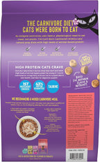 Tiki Cat Born Carnivore High Protein, Chicken, Herring & Salmon Meal, Grain-Free Baked Kibble to Maximize Nutrients, Dry Cat Food, 5.6 lbs. Bag