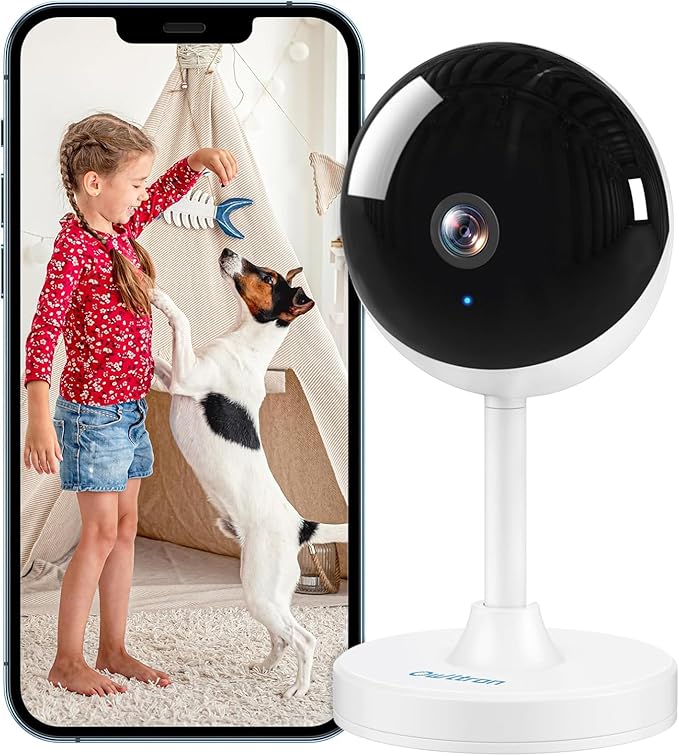 owltron Indoor Security Camera 2K, 2.4GHz WiFi Cameras for Home Security Baby Monitor Camera with Motion/Cry Detection, Pet & Dog Cam with Phone App, Night Vision, 2-Way Audio, Works with Alexa