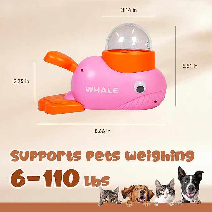 Dog Puzzle Feeder Toy,Interactive Food Dispense,Pet Slow Feeder (Pink)