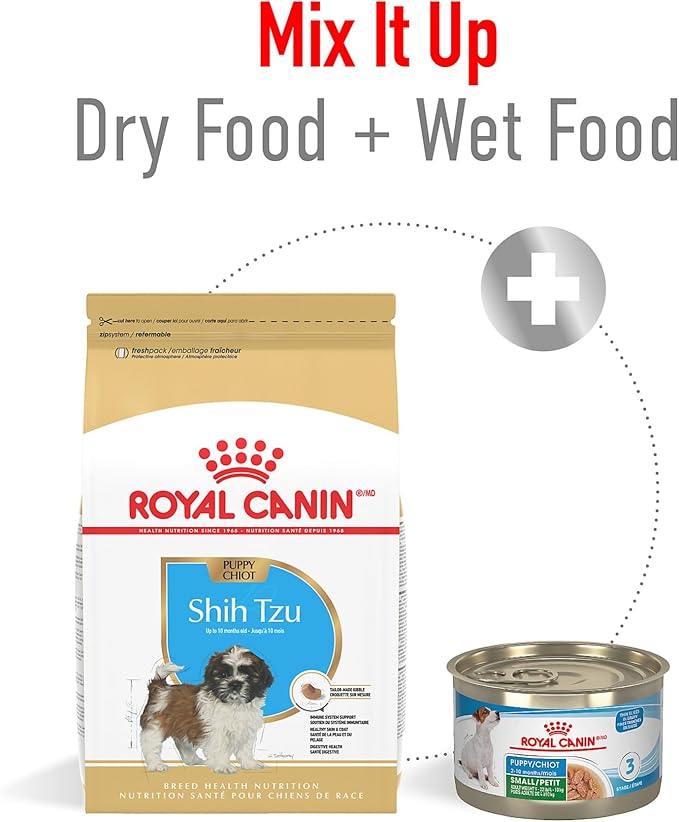 Royal Canin Breed Health Nutrition Shih Tzu Puppy Dry Dog Food, 2.5 lb Bag
