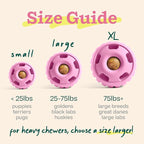 WOOF Party Pupsicle - Long-Lasting Interactive Dog Toys for Boredom - Low-Mess Design - Birthday Gifts for Dogs - XL Dog Toys - Party Pink