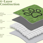 Qeils Reusable Dog Pee Pads, 4 Pack Super Absorbent & Leakproof Washable Puppy Pads with Soft Green Top Layer, for Potty Training, Crates, Couch, Car Seats & Pet Beds, 24"x 36"