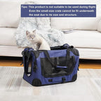 Pet Carrier for Cats and Dogs up to 25 lbs, Soft-Sided Collapsible Travel Crate, 24" L x 16" W x 16" H - Includes Removable Plush Blanket & Travel Bowl for Vet, Car, Home Use