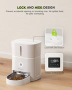 3L Automatic Cat Feeder +Wireless Cat Water Fountain Stainless Steel 4.5L Set, 5G & 2.4G Wi-Fi Pet Food Dispenser Pet Feeder, Pet Dry Food, 1-10 Meals Per Day