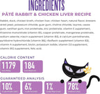 Tiki Cat After Dark Soft Pate Wet Cat Food, Dark Rabbit & Chicken Liver Recipe, 5.5 oz. Can (8 Count)