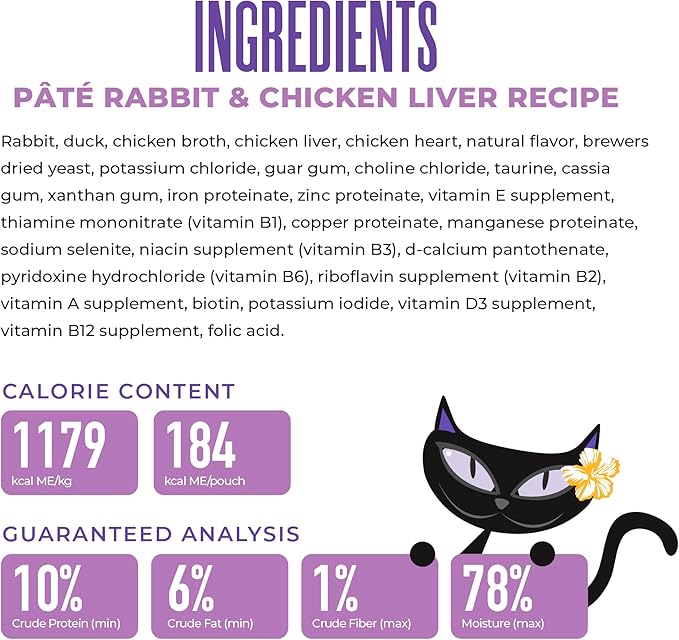 Tiki Cat After Dark Soft Pate Wet Cat Food, Dark Rabbit & Chicken Liver Recipe, 5.5 oz. Can (8 Count)