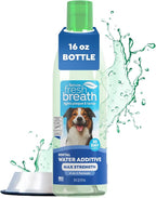 TropiClean Fresh Breath Advanced Whitening Water Additive for Dogs, Max Strength Dog Teeth Cleaning and Breath Freshener Solution, 16oz