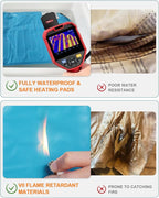 Outdoor Pet Heating Pad for Cat & Dog, Indoor Warming Heated Mat Pad, Adjustable Waterproof Heated Dog Cat Bed with 6 Temperature & 5 Timers Set Auto Off, Pet Heater Warmer Blanket