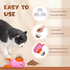 Dog Puzzle Feeder Toy,Interactive Food Dispense,Pet Slow Feeder (Pink)