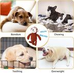 3-Layered Stuffed Dog Toys for Medium Large Dogs, Large Plush Squeaky Dog Toys to Keep Them Busy for Small Medium Large Breed, Cute Animals Puppy Teething Chew Toys - Monkey L