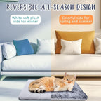 2 Pack Self Warming Cat Mat Self Heating Cat Pad Cat Bed Reversible Machine Washable Reflects Body Heat Warm Thermal Pet Pad Crate Blanket for Feral and Indoor Cat(Dog Paw,22" X 18")