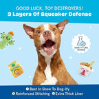 Barkbox 2 in 1 Interactive Plush Dog Toy - Rip and Reveal Toy for Dogs and Puppies - Stimulating Squeaky Pet Toys | Consuela Cactus (Large)