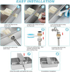 3 Gallon Automatic Dog Water Dispenser, Large Dog Water Bowl Dispenser for Outdoor, Stainless Steel Pet Bowl for Waterer Auto Fill Pet Waterer for Livestock Dogs Cats Chicken Fit 3/4'' GHT Faucet