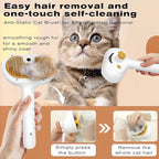 Pet Steam Brush for Dog & Cat – 3-in-1 Spray Hair Removal Comb – Steam Brush for Shedding & Grooming – Spritz Defur Comb – Includes Waterless Shampoo & Dental Wipes