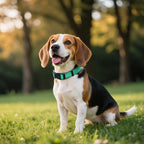 Reflective Dog Collar, Soft Neoprene Padded Nylon Pet Collar with Quick-Release Buckle, Adjustable for Mediunm Dogs,Teal,M, 1" Width