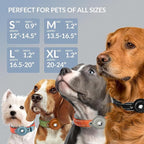 Airtag Dog Collar, CollarDirect, Reflective Dog Collar for Apple Air Tag for Large, Medium, and Small Dogs, Black, Size L