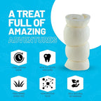 Sitka Farms Beef Cheek ROLL Natural 5-6 Inch (4 Count) Extra Thick Dog Chew Bones No Rawhide Sourced from Free Range Grass Fed/Healthy Teeth and Gums for Small Medium and Large Dogs