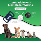 Smart Pet Tracker, Dog Tracker with Collar Holder, Smart Tag for Seamless Location Tracking, Work with Find My, Not GPS Tracker (Blue)