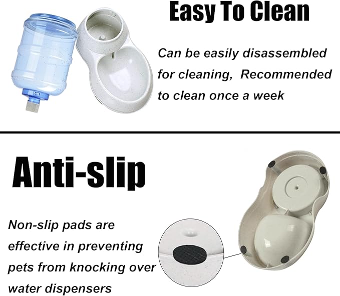 Pet Water Dispenser Station for Large Dogs and Cats,1 Gallon/3.8L Gravity Automatic Feeder, Cat Dog Water Fountain, Dog Water Bowl Dispenser,Large Breed Dog Drinking Fountain