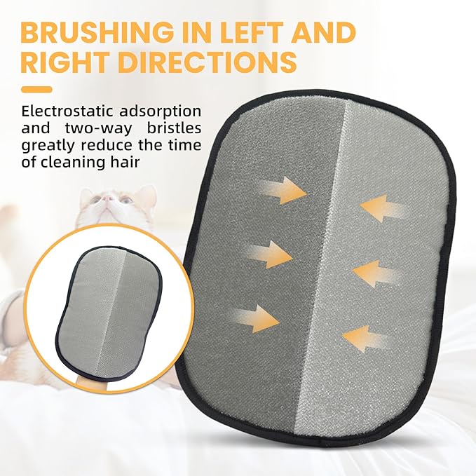 Pet Hair Removal Glove for Cats and Dogs,Reusable Electrostatic Five-Finger Pet Hair Remover Tools,Durable Pet Hair Gloves with Magic Brush for Cat Dog Grooming Clothes Couch Carpet Car Seat Furniture