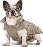 SPACE LION Puffer Jacket, Down Winter Coat, Waterproof, Windproof, Lightweight Jacket, Adjustable Fit for Medium, Large Dogs(Khaki,XL)